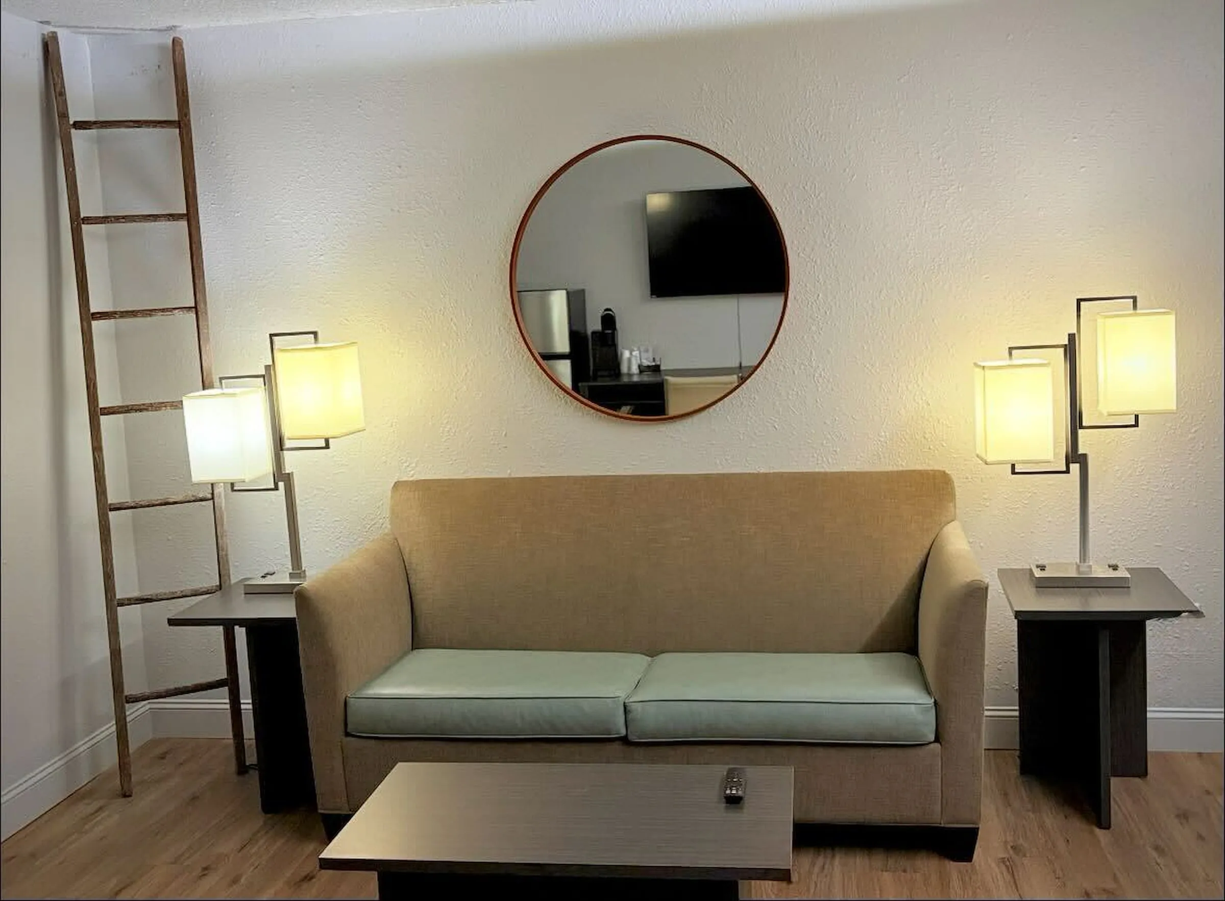 Deluxe Suite: The separate living area