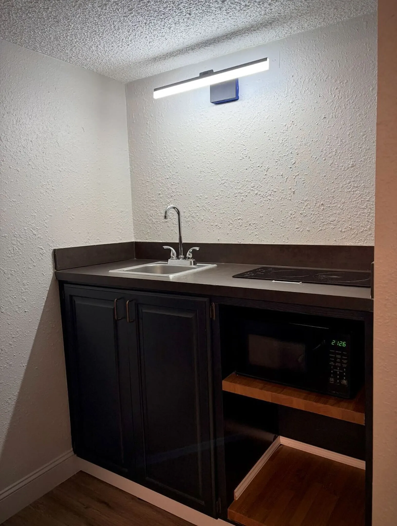 Deluxe Suite: Kitchenette sink and microwave