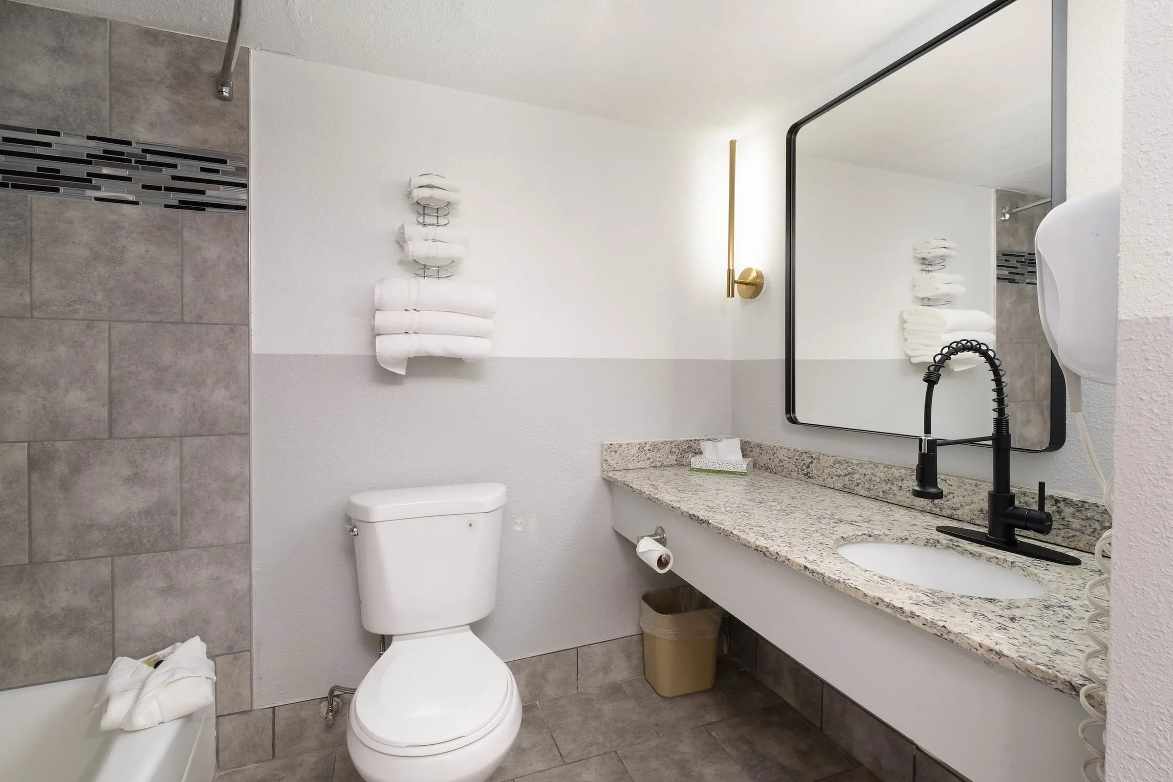 Deluxe Double: The bathroom