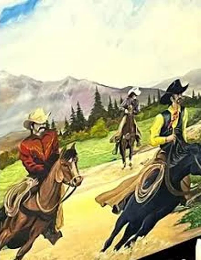 The painted cowboy mural at The Westerner